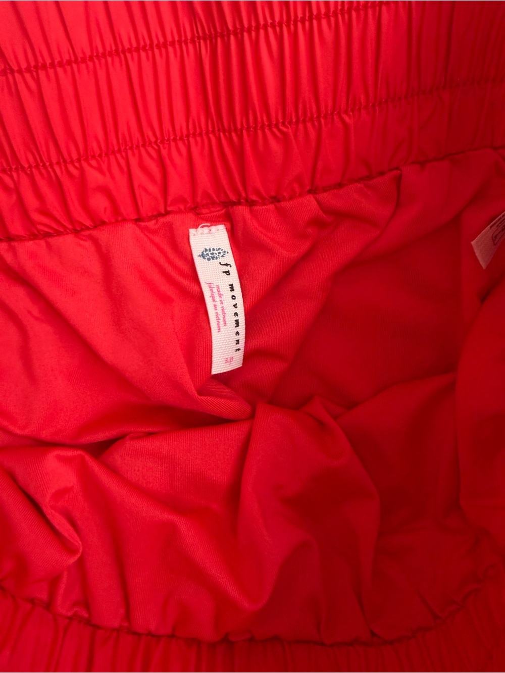 FP Movement by Free People Red Smocked Waist Athletic Skort - Picture 3 of 3